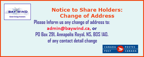 Please Inform us of any change of address details