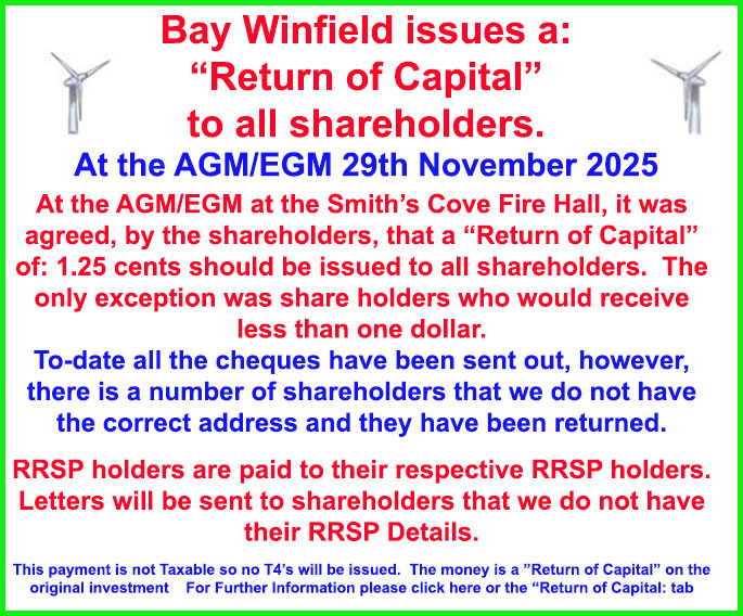 Return of Capital Information